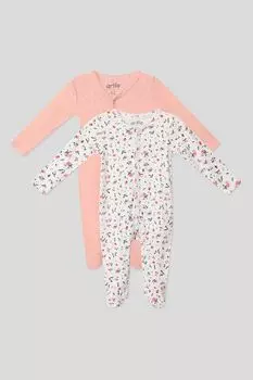 Набор из двух хлопковых комбинезонов с принтом Artie