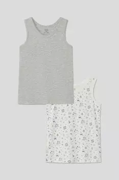 Набор из двух хлопковых маек с принтом OVS