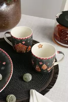 Набор из двух кружек Имбирный пряник в подарочной упаковке Easy Life