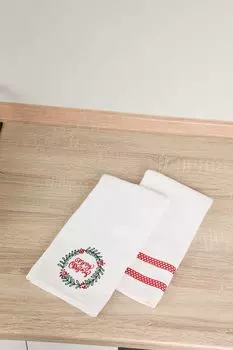 Набор из двух кухонных полотенец с принтом COINCASA