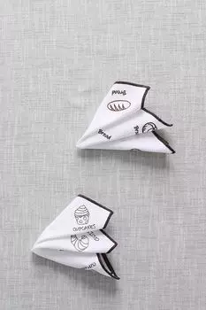 Набор из двух кухонных салфеток Hand Printed COINCASA