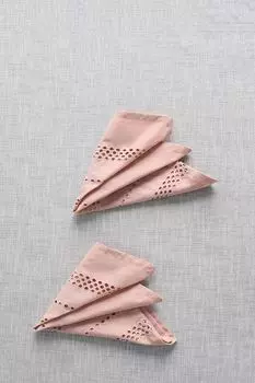 Набор из двух кухонных салфеток с принтом Embroid Pink COINCASA