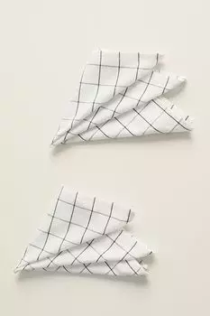 Набор из двух кухонных салфеток в клетку Washed Check COINCASA