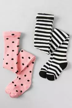 Набор из двух пар хлопковых колготок Bogi