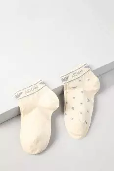 Набор из двух пар хлопковых носков с логотипом бренда EMPORIO ARMANI