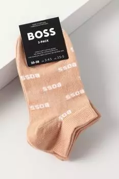 Набор из двух пар хлопковых укороченных носков BOSS