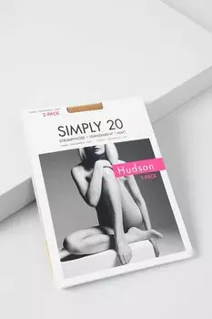 Набор из двух пар капроновых колгот 20 ден Hudson