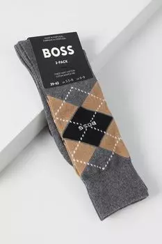 Набор из двух пар классических носков с принтом BOSS