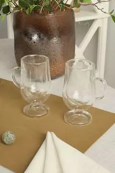 Набор из двух стаканов с двойными стенками на ножке La Cafetiere Kitchen Craft