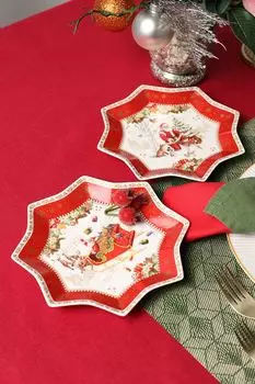 Набор из двух тарелок Новогодние сувениры в подарочной упаковке Easy Life