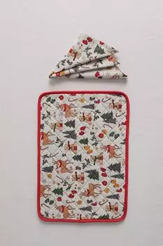 Набор из настольного коврика и салфетки Rudolph COINCASA