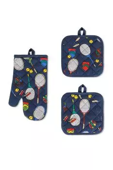 Набор из рукавицы и 2 прихваток College Sport COINCASA