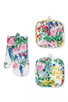 Набор из рукавицы и двух прихваток Bouquet COINCASA