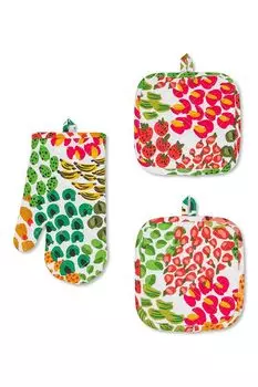 Набор из рукавицы и двух прихваток Small Fruits COINCASA
