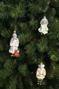 Набор из трех елочных игрушек Морозко сказочный Max Christmas