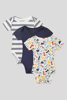 Набор из трех хлопковых боди с принтом Artie