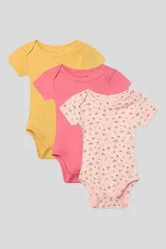 Набор из трех хлопковых боди с принтом Artie