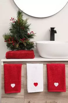 Набор из трех хлопковых полотенец с принтом COINCASA