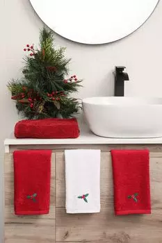 Набор из трех хлопковых полотенец с принтом COINCASA