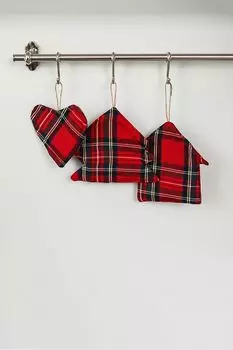 Набор из трех кухонных аксессуаров Tartan red COINCASA
