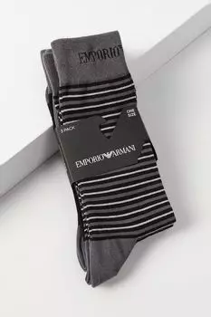 Набор из трех пар хлопковых классических носков EMPORIO ARMANI