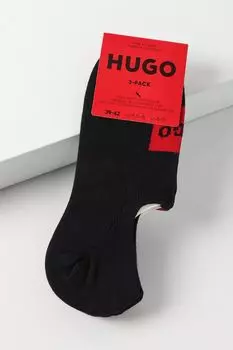 Набор из трех пар хлопковых подследников HUGO