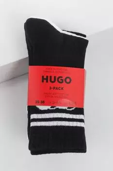 Набор из трех пар классических носков с принтом HUGO