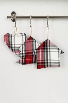 Набор из трех прихваток в клетку Tartan White COINCASA