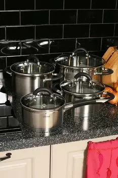 Набор посуды со стеклянными крышками 8 пр Olina Nadoba