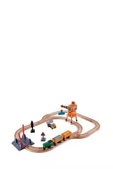 Набор Железная дорога с краном Hape
