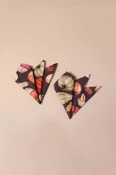 Набориз 2 хлопковых салфеток с принтом Funghetti COINCASA