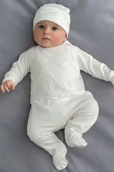 Нарядный комплект из ползунков и шапочки Крокус Aspaya