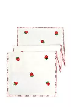 Настольная дорожка из хлопка Strawberries COINCASA