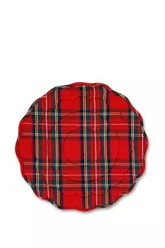 Настольный коврик с принтом Rett Tartan Red Round COINCASA