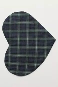 Настольный коврик в форме сердца Tartan Dark COINCASA