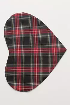 Настольный коврик в форме сердца Tartan Dark COINCASA
