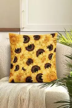 Наволочка декоративная из гобелена с принтом Подсолнухи Le Gobelin