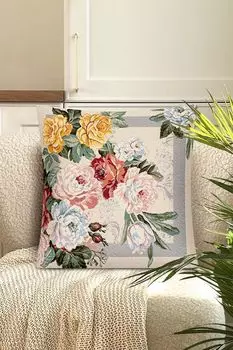 Наволочка декоративная из гобелена с принтом Розы герцогини Le Gobelin