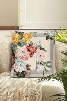 Наволочка декоративная из гобелена с принтом Розы герцогини Le Gobelin