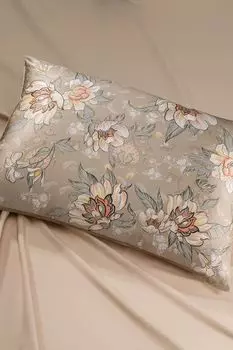 Наволочка из сатина и шелка Лазоревый цветок Mollen