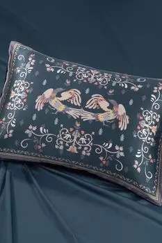 Наволочка из сатина и шелка Мезенская роспись Mollen