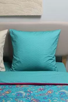 Наволочка из сатина с принтом Marmaris Turquoise 21maison