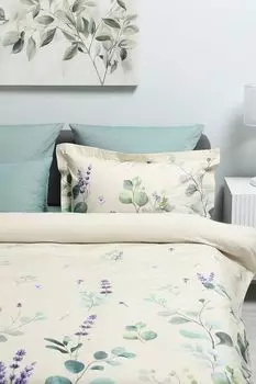 Наволочка с ушками хлопковая и принтом Lavender gradient 21maison