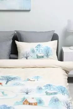 Наволочка с ушками хлопковая Winter vilage 21maison