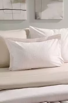 Наволочка с ушками из хлопка жаккард Delicate Stripes 21maison