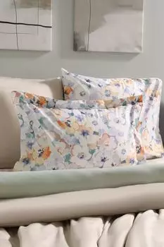 Наволочка с ушками из сатина с принтом Tulip Splash 21maison