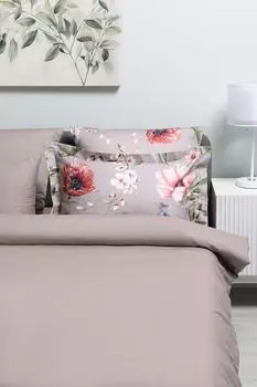 Наволочка с ушками из сатина с принтом Botanic Chic 21maison