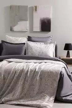 Наволочка с ушками из сатина с принтом Silver Flavour 21maison