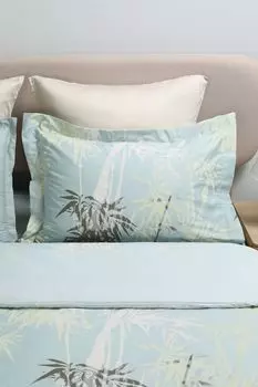 Наволочка с ушками из сатина с принтом Palm Paradise Vandyck