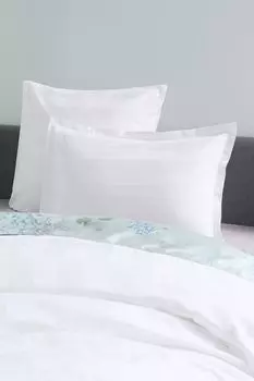 Наволочка с ушками из сатина с жаккардовой полосой Suite Stripe 21maison